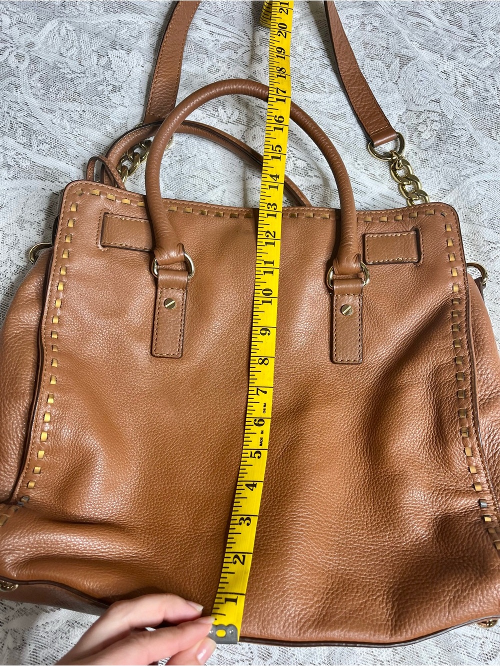 Michael Kors Hamilton Leather Handbag Tote Bag XL - Picture 11 of 16
